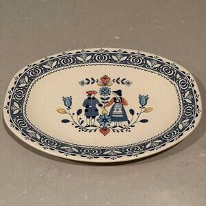 Johnson Bros Hearts & Flowers Oval Serving Platter Old Granite Staffordshire